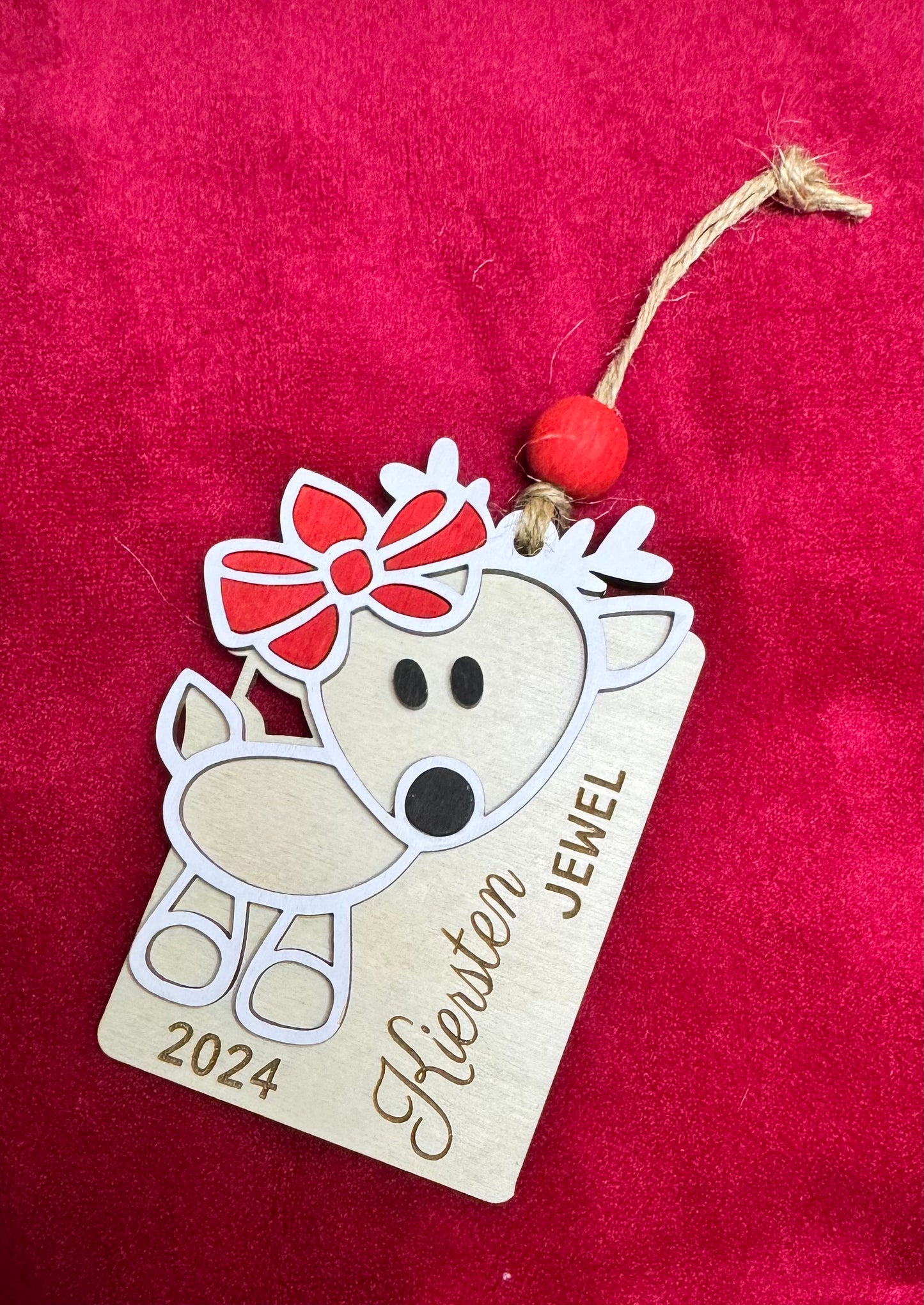 Reindeer Christmas Ornament | Personalized Ornaments | Kids Christmas Ornaments