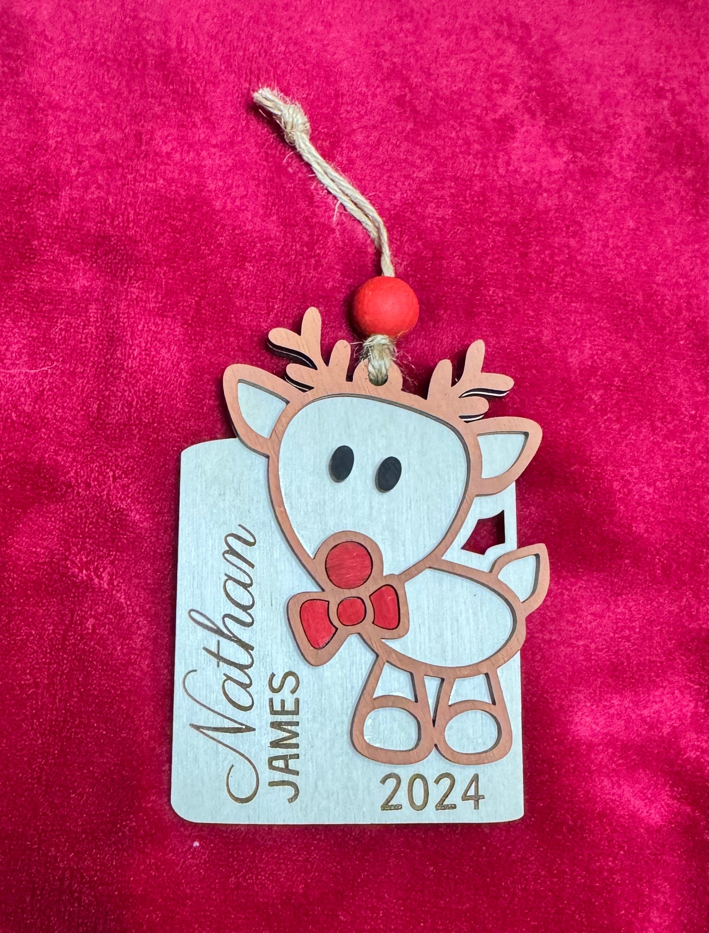 Reindeer Christmas Ornament | Personalized Ornaments | Kids Christmas Ornaments