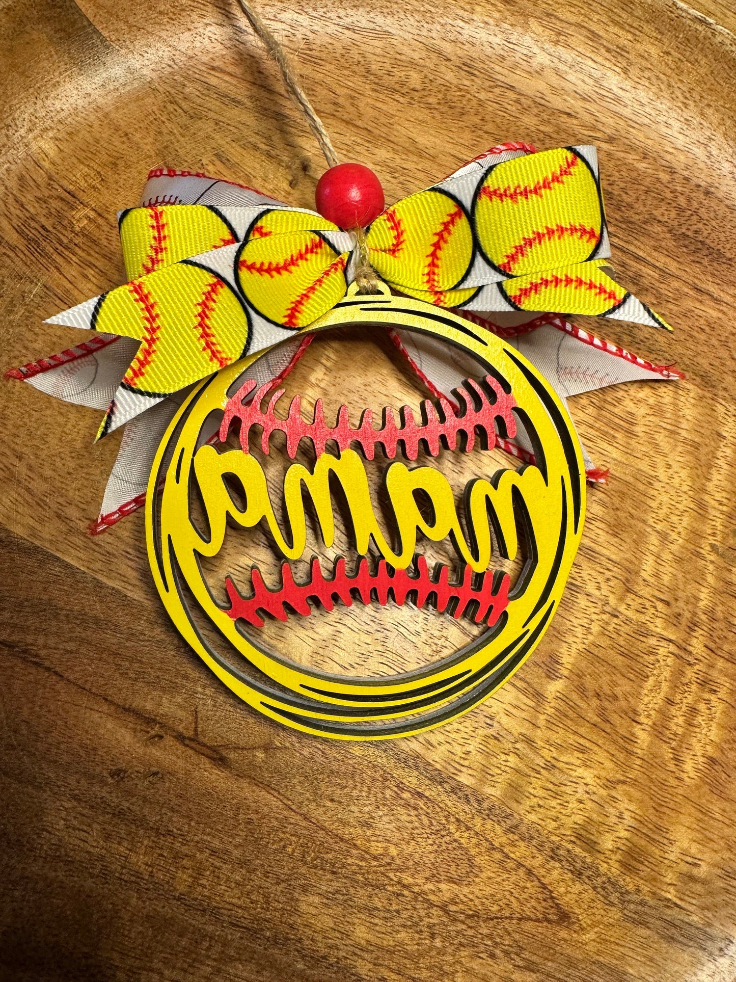 Baseball Mama Car Charm | Name Ornament | Car Accessories | Customized Car Charm | Sports Mama Car Charms