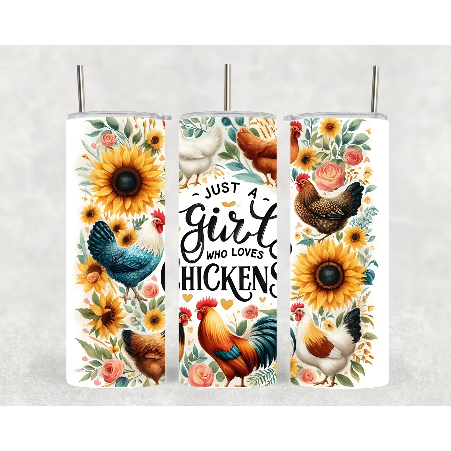 Just A Girl Who Loves | Cute Tumblers | 20oz Tumblers