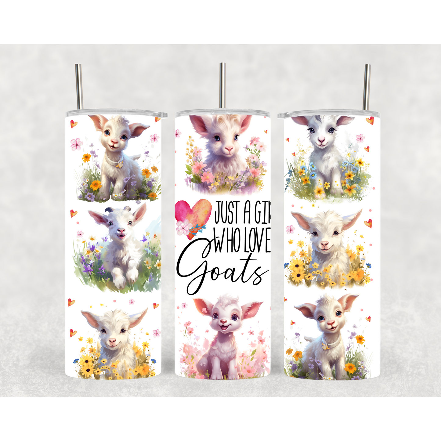 Just A Girl Who Loves | Cute Tumblers | 20oz Tumblers