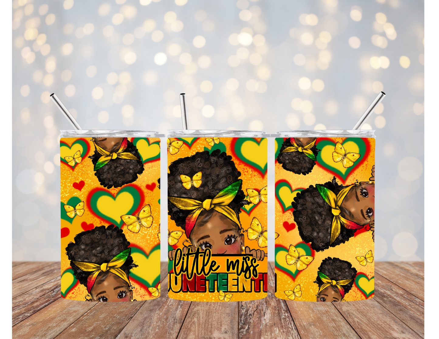 Melanin Poppin Kids Tumblers | Little Miss Juneteenth Tumbler | Custom Sippy Tumblers | Cute Kid Sippy Tumblers | Sippy Tumblers