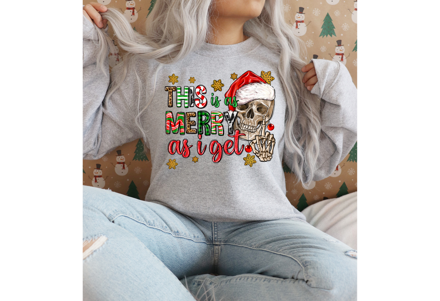 Christmas Sweater | Funny Christmas Shirts | Sorta Merry Sorta Scary | Sublimation Designs
