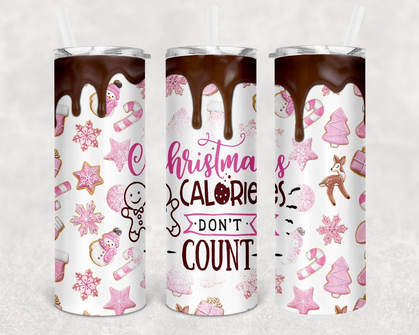 My Favorite Color is Christmas Lights | Funny Christmas Tumblers | Dead Inside But Joll AF | Christmas Calories Don't Count | 20oz Tumblers