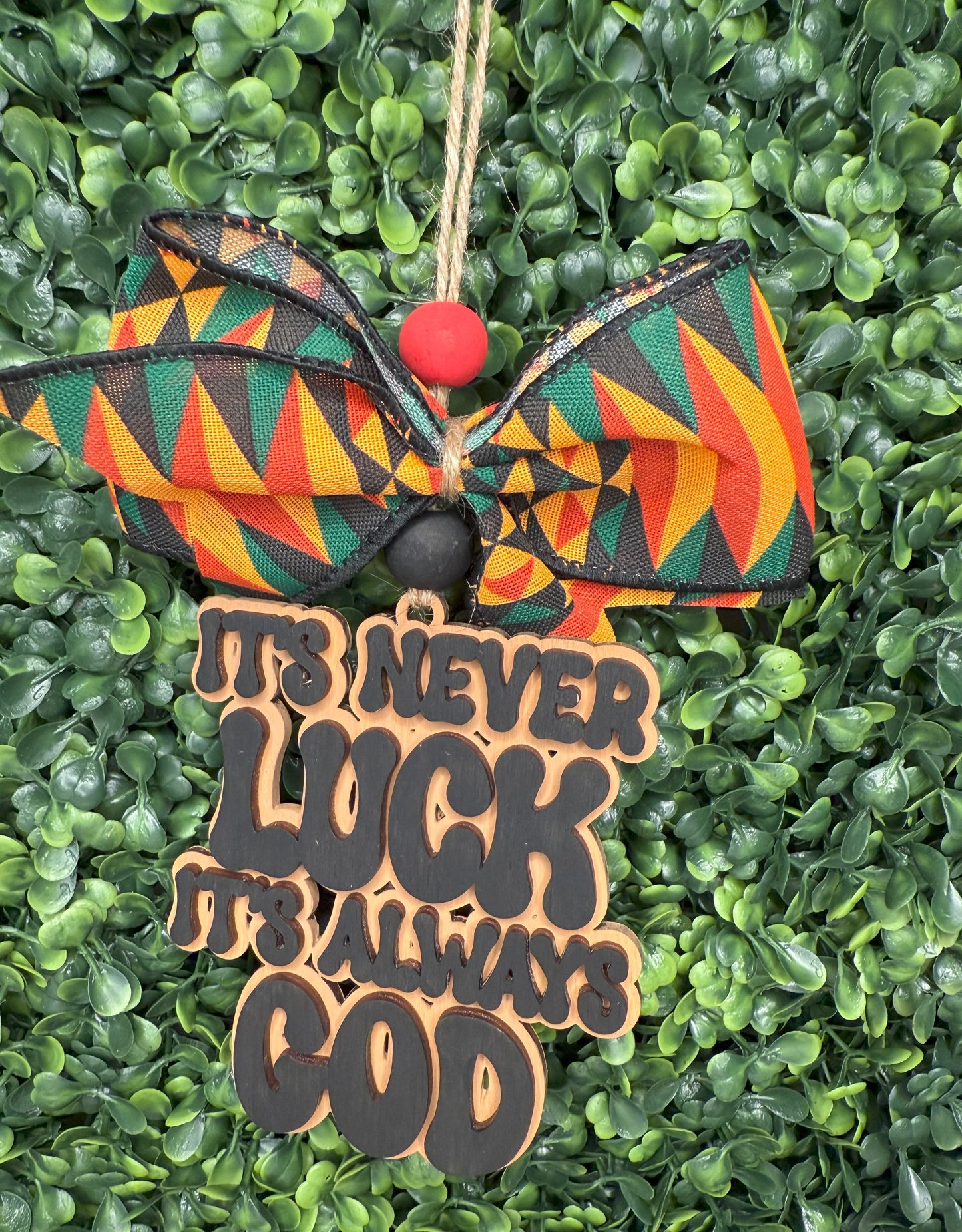 Never Luck Always God Car Charm | Car Charm | Car Accessories | Perfect Gift