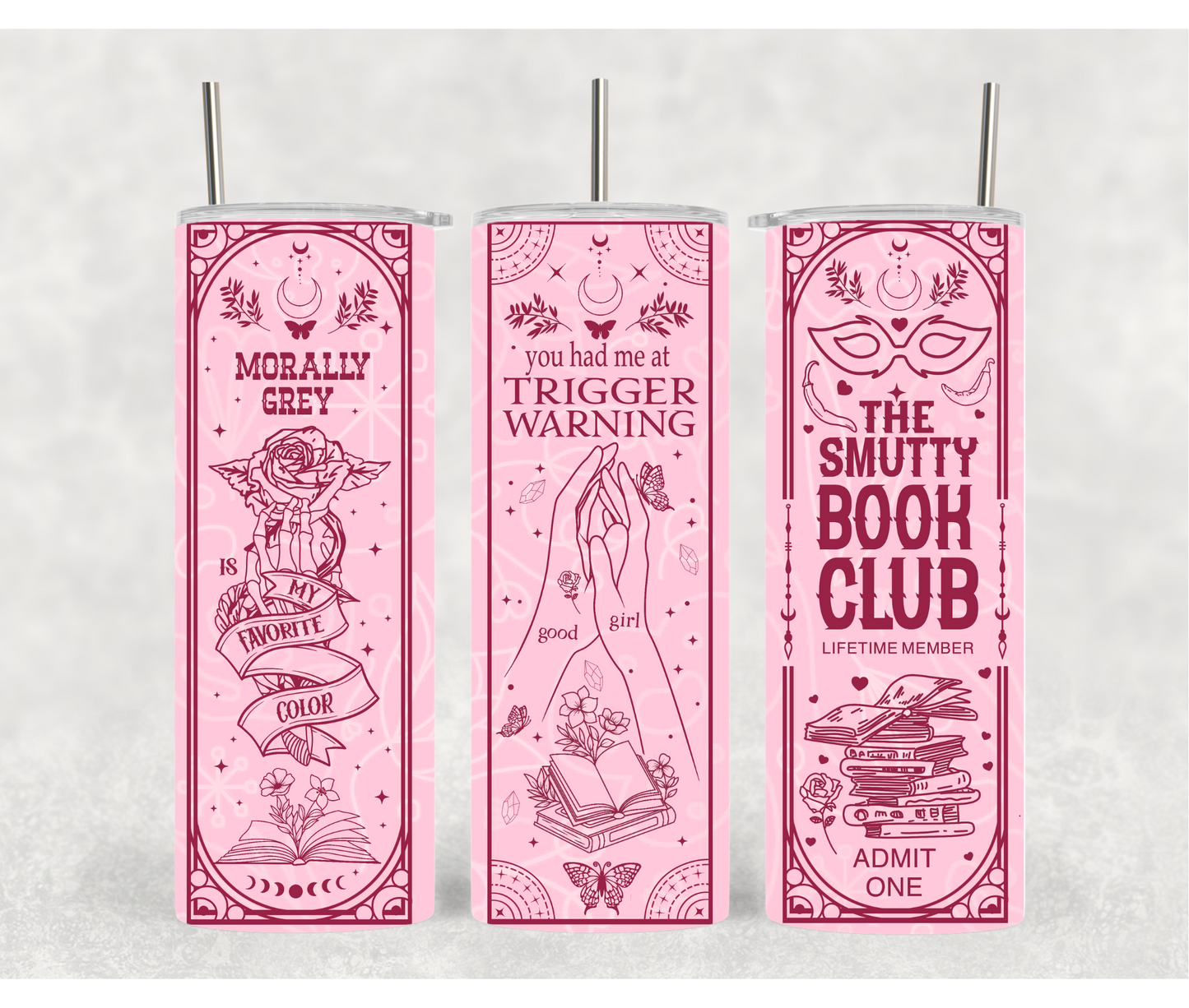 Smutty Book Club Tumblers | 20oz Tumblers | Spicy Book Club | Smutty Vibes Tumbler | 20oz Tumblers