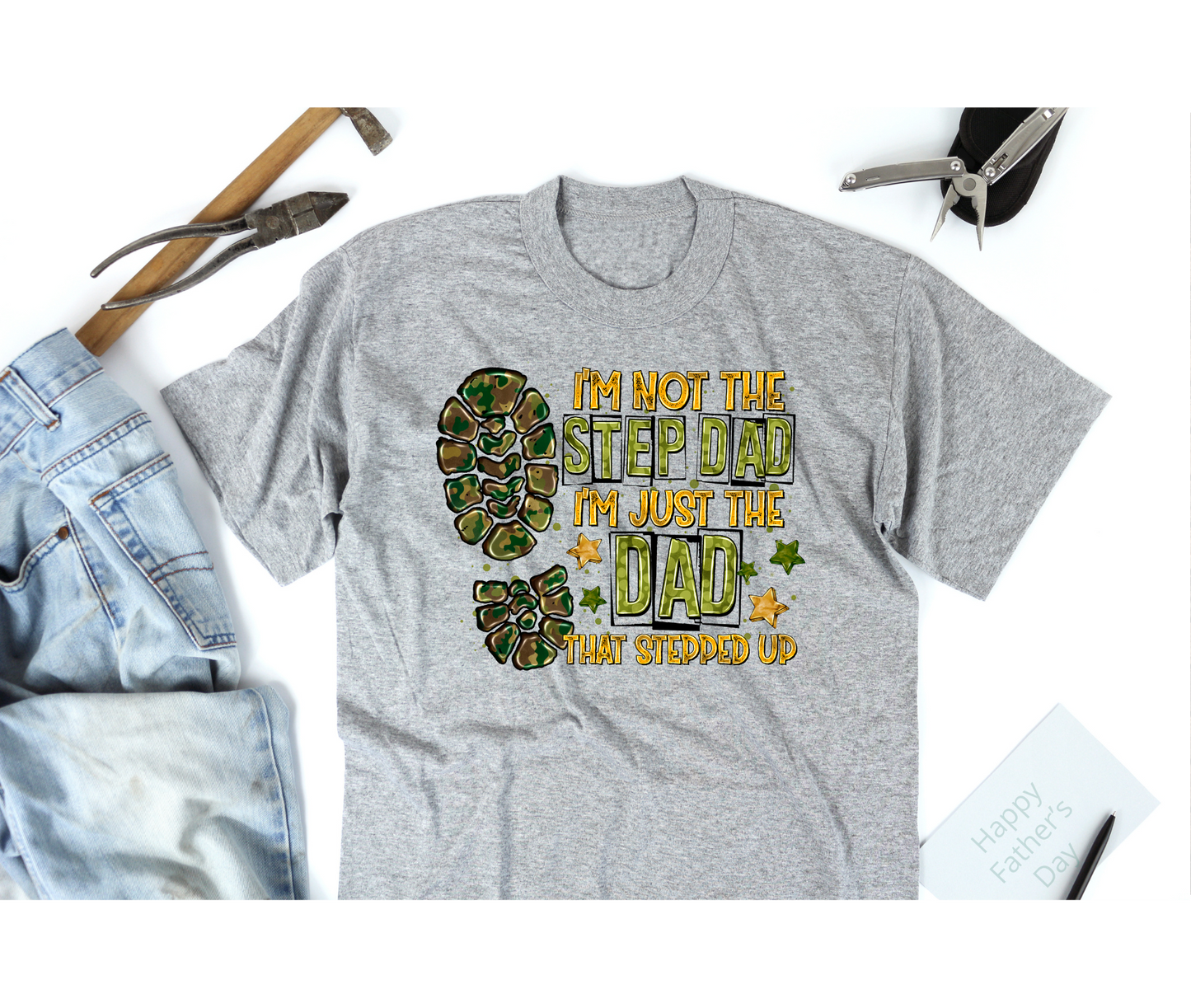 Bonus Dad Shirts | Father's Day Shirts | Shirts for Step Dad | Direct to Film Designs