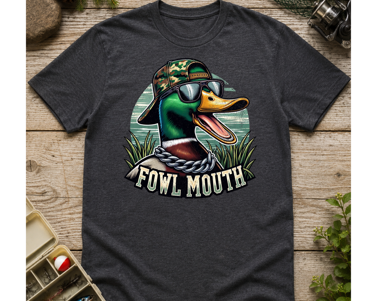 Fowl Mouth Duck Graphic T-Shirt | Funny Outdoor & Hunting Tee