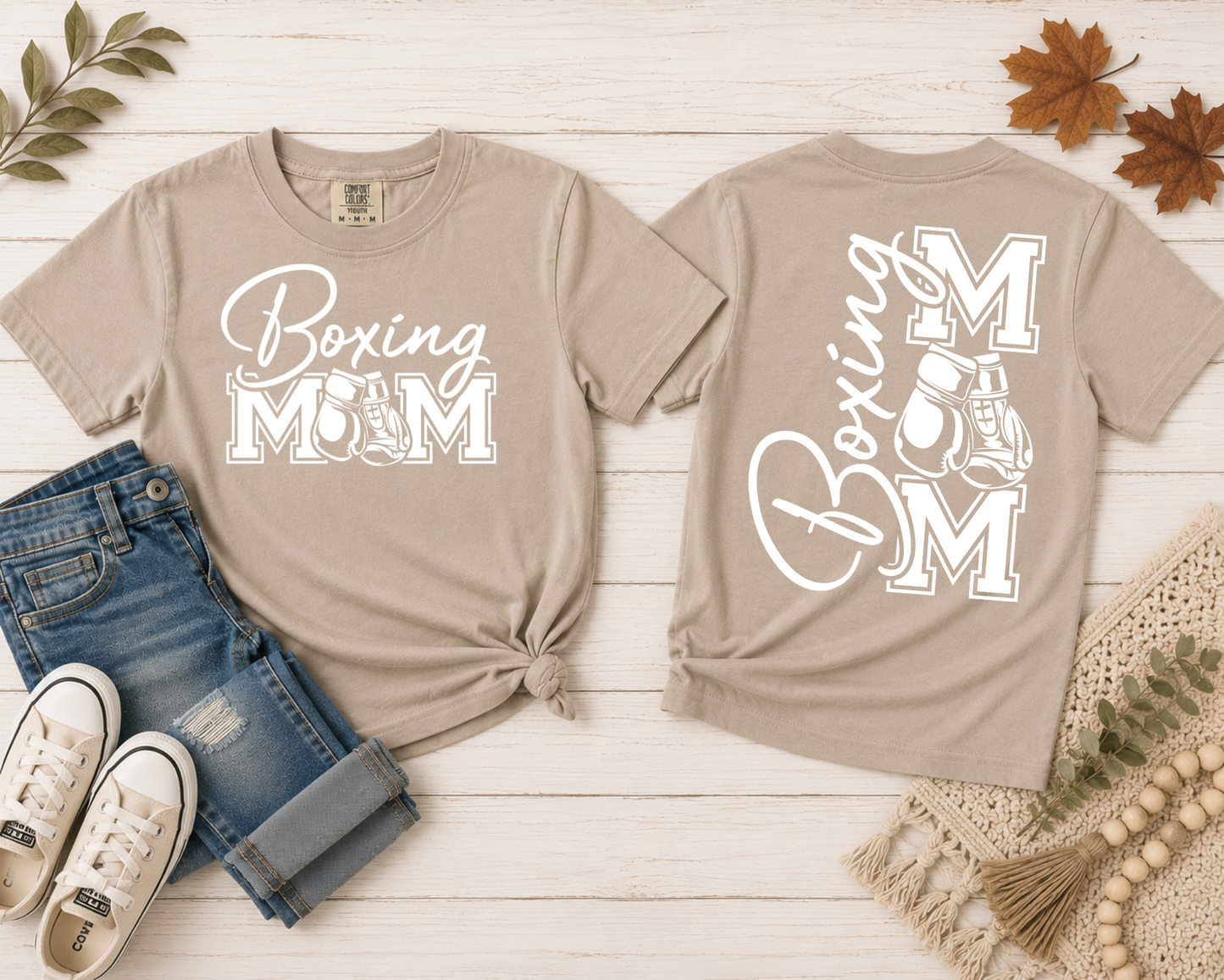 Boxing Mom Comfort Colors T-Shirt | Custom Boxing Mama Tee