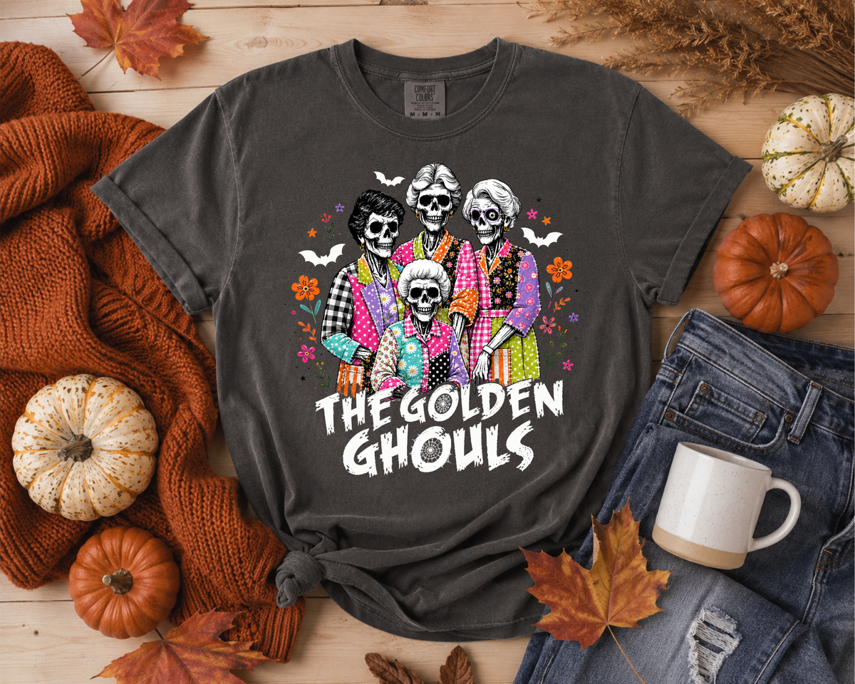 The Golden Ghouls Halloween Shirt | Golden Girls Inspired Fall Graphic Tee | Spooky Season Shirt
