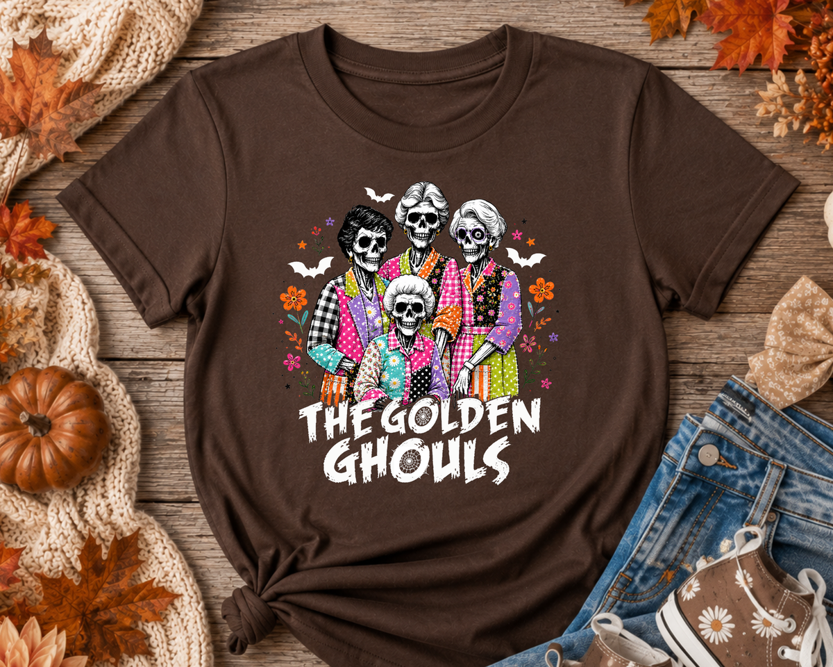 The Golden Ghouls Halloween Shirt | Golden Girls Inspired Fall Graphic Tee | Spooky Season Shirt