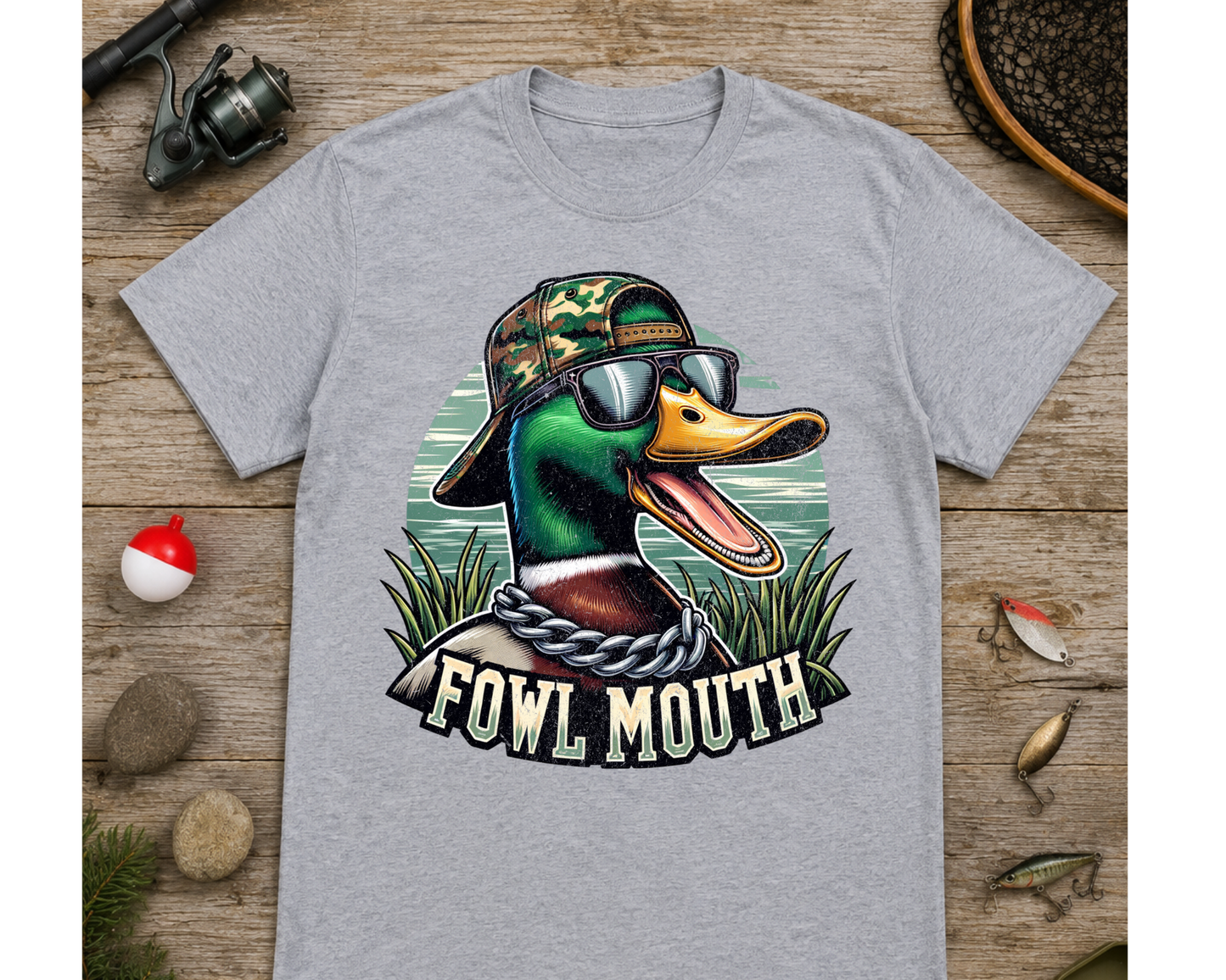 Fowl Mouth Duck Graphic T-Shirt | Funny Outdoor & Hunting Tee