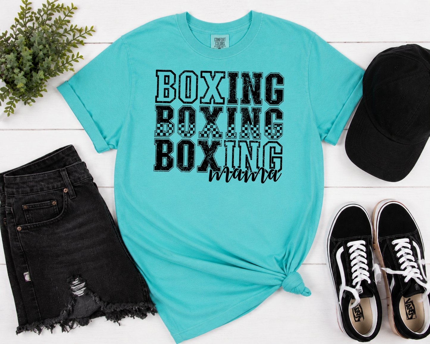 Boxing Mom Comfort Colors T-Shirt | Custom Boxing Mama Tee
