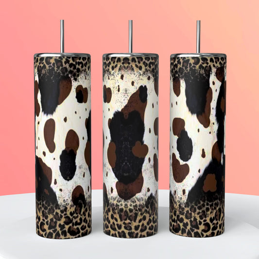 Western Tumblers | Cheetah Print Tumblers | Cow Print Tumblers | 20oz Tumblers