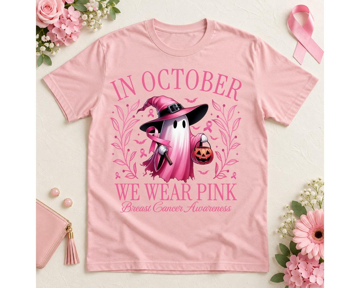Breast Cancer Awareness Graphic Tee | In October We Wear Pink