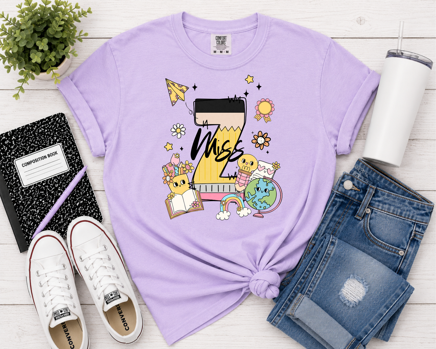 Personalized Teacher Shirt – Custom Name & Initial Classroom Tee
