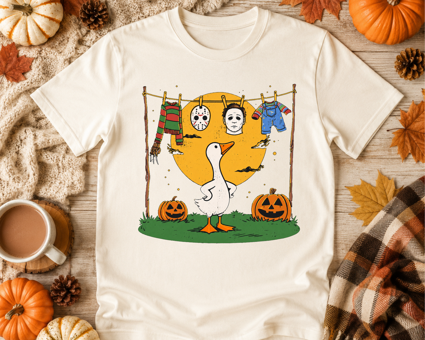 Spooky Goose Halloween Graphic T-Shirt | Unisex Halloween Shirt