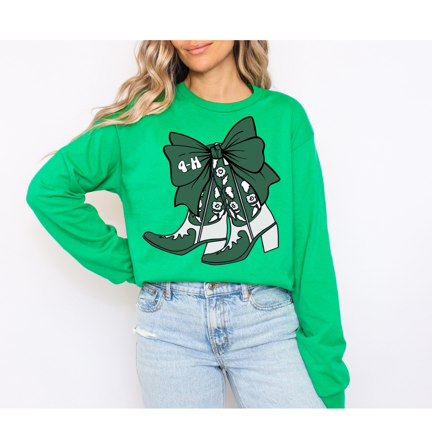 FFA & 4-H Bow + Cowboy Boots Shirt