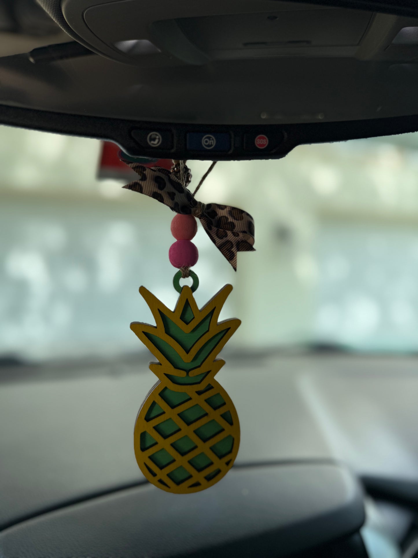 Florida Edition Car Charm | Flamingo Car Charm | Car Accessories | Pineapple Car Charm
