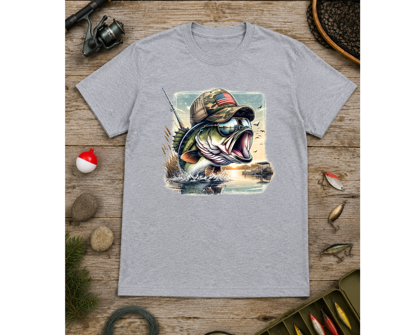 Fishing Graphic T-Shirt Collection | Bass Fishing & Patriotic Fisherman Tees