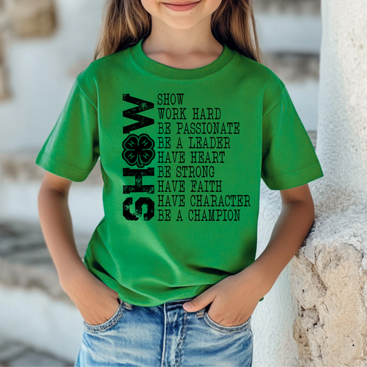 FFA & 4-H Show Shirt | Livestock Show Tee | Youth & Adult Farm Show T-Shirt | County Fair | Stock Show Apparel | Show Team Shirt