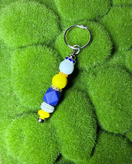 School Spirit Keychain | Custom Beaded Keychain