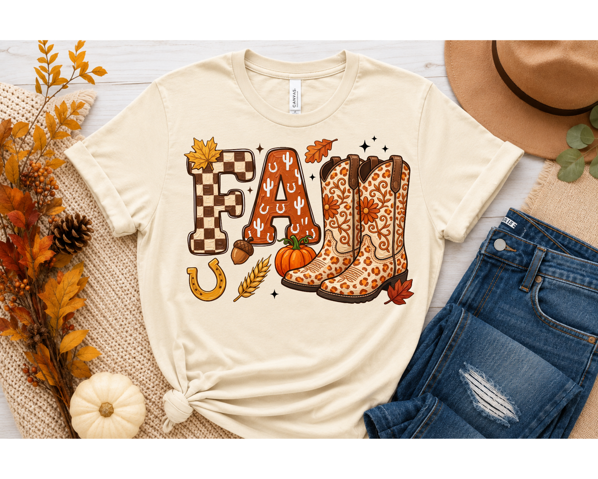 Fall & Halloween Graphic T-Shirts | Western Ghosts, Pumpkins, Coffee & Highland Cow