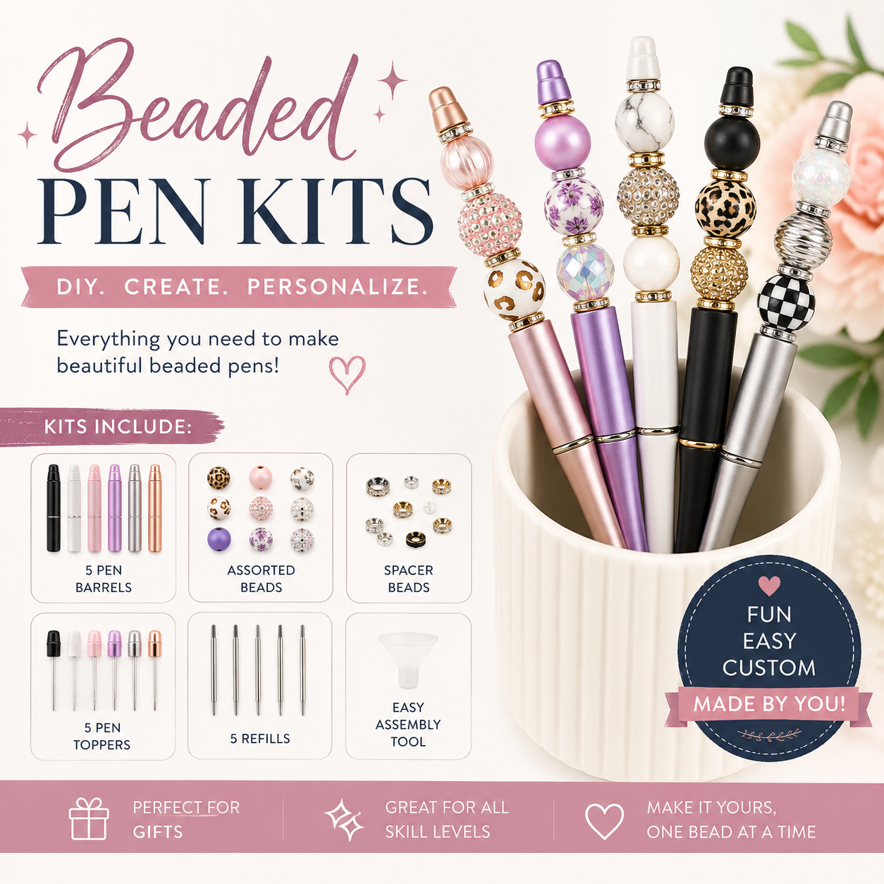 Custom Beaded Pen Kits