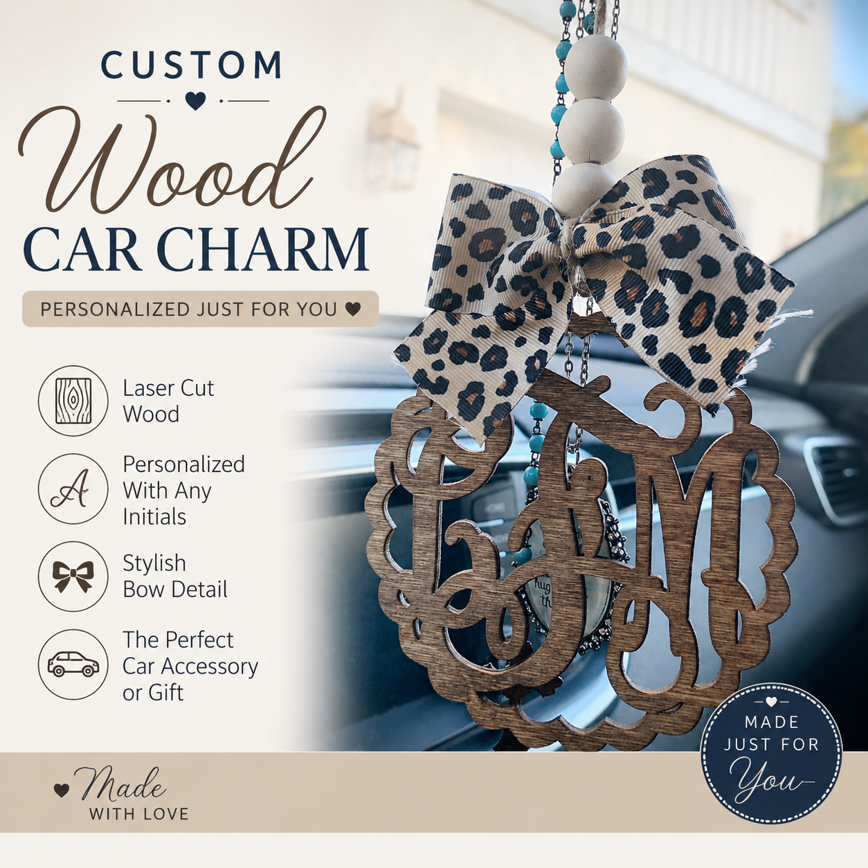 Custom Car Charm | Car Accessories | Perfect Gift