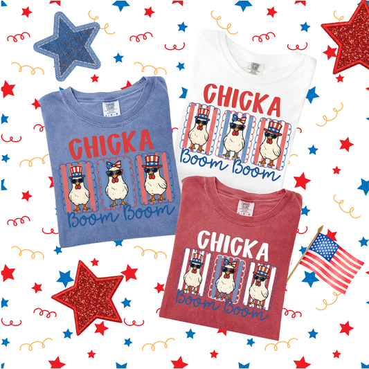 Patriotic Graphic Tee Collection | Chicka Boom Boom | Red White and Feral