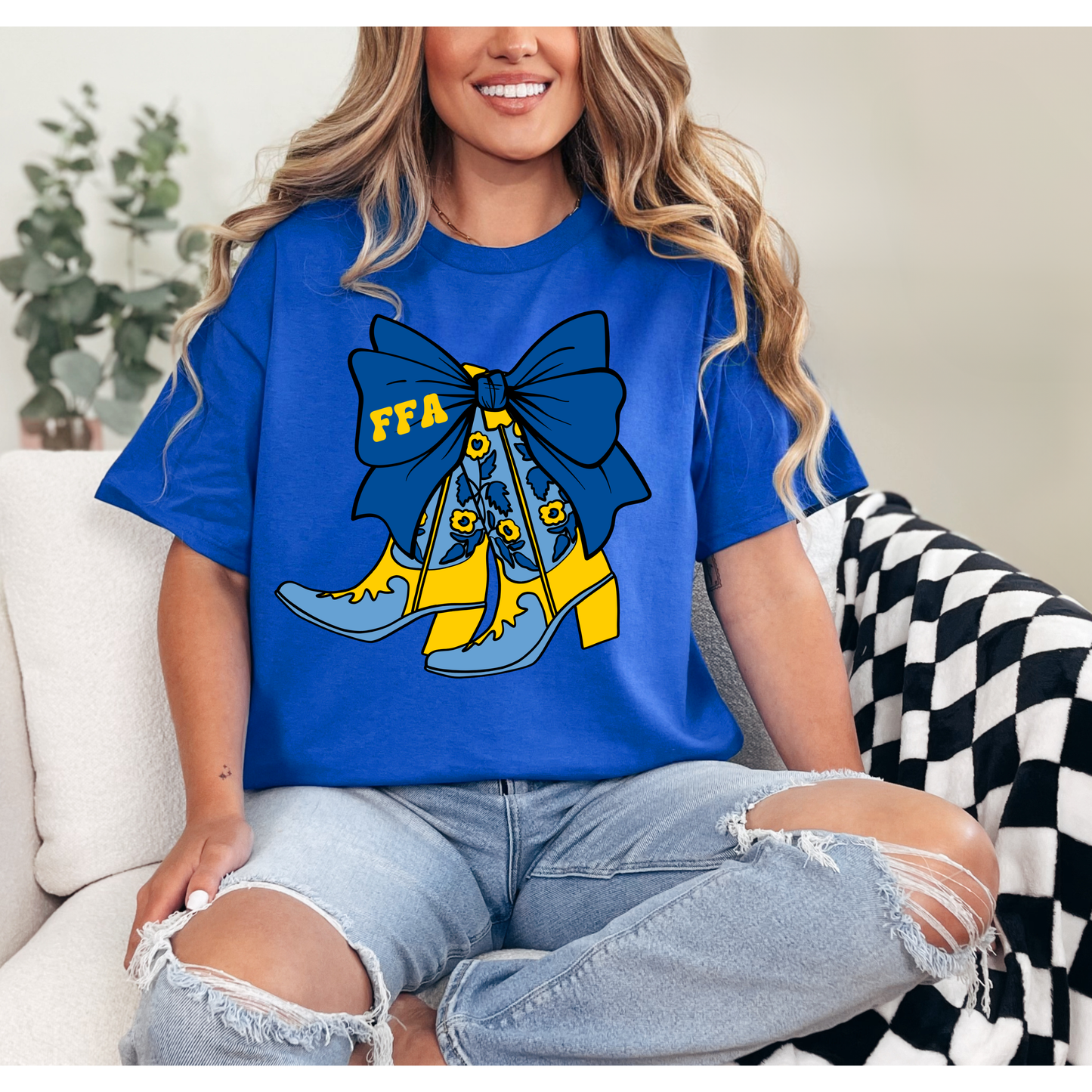 FFA & 4-H Bow + Cowboy Boots Shirt