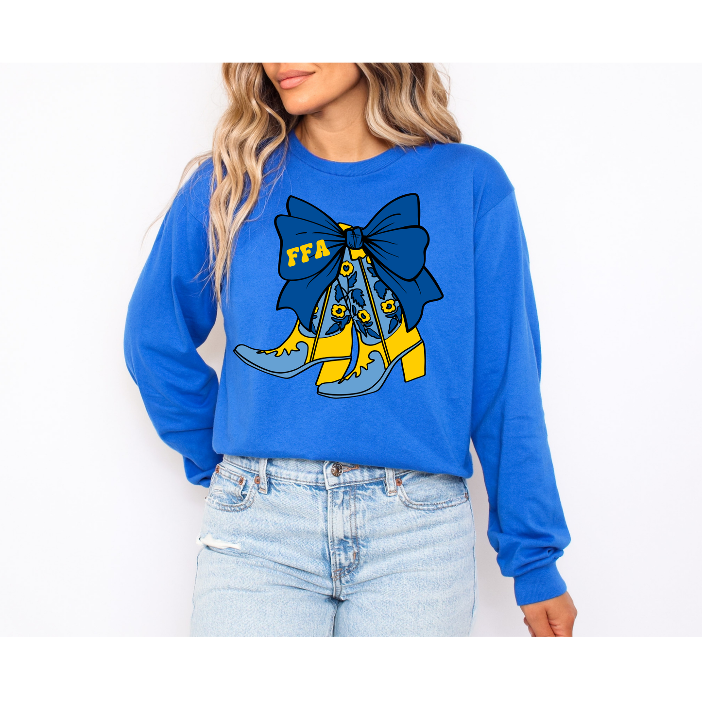 FFA & 4-H Bow + Cowboy Boots Shirt