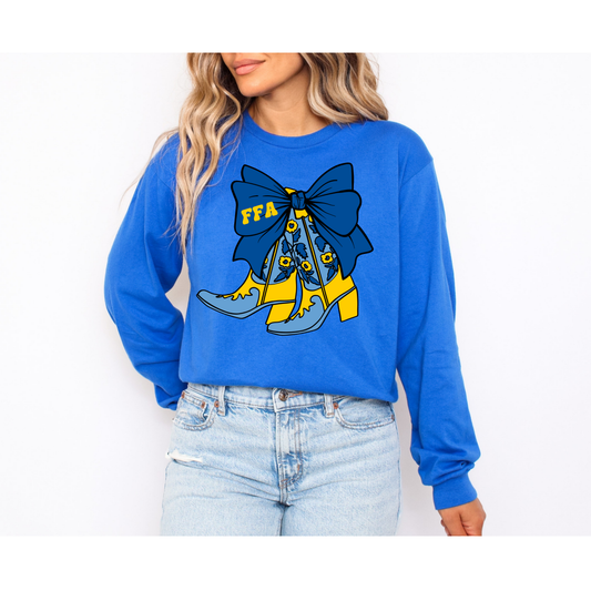 FFA & 4-H Bow + Cowboy Boots Shirt