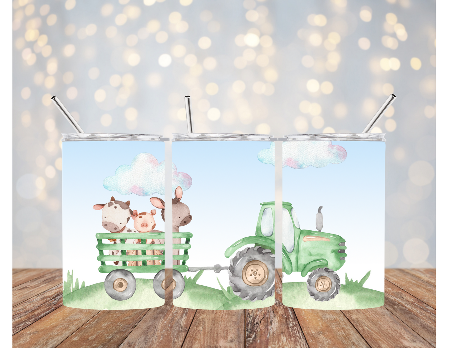 Custom Sippy Tumblers | You Are My Sunshine | Farm Animals | Cute Kid Sippy Tumblers | 12oz Sippy Tumblers