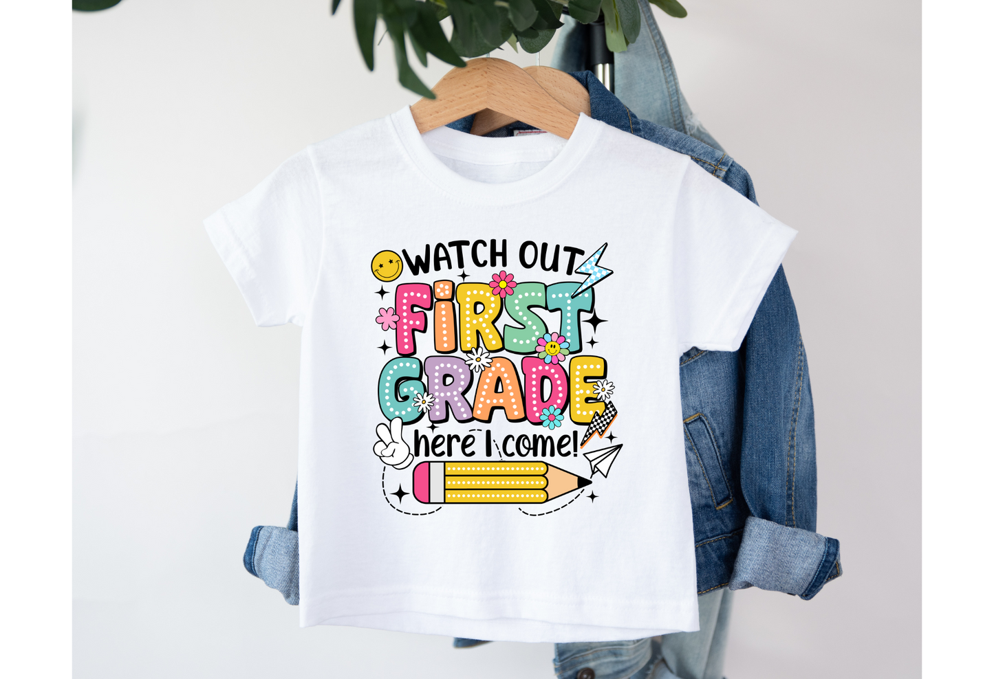 Watch Out Here I Come Elementary School Tees | Kids School tees | Sublimation Designs