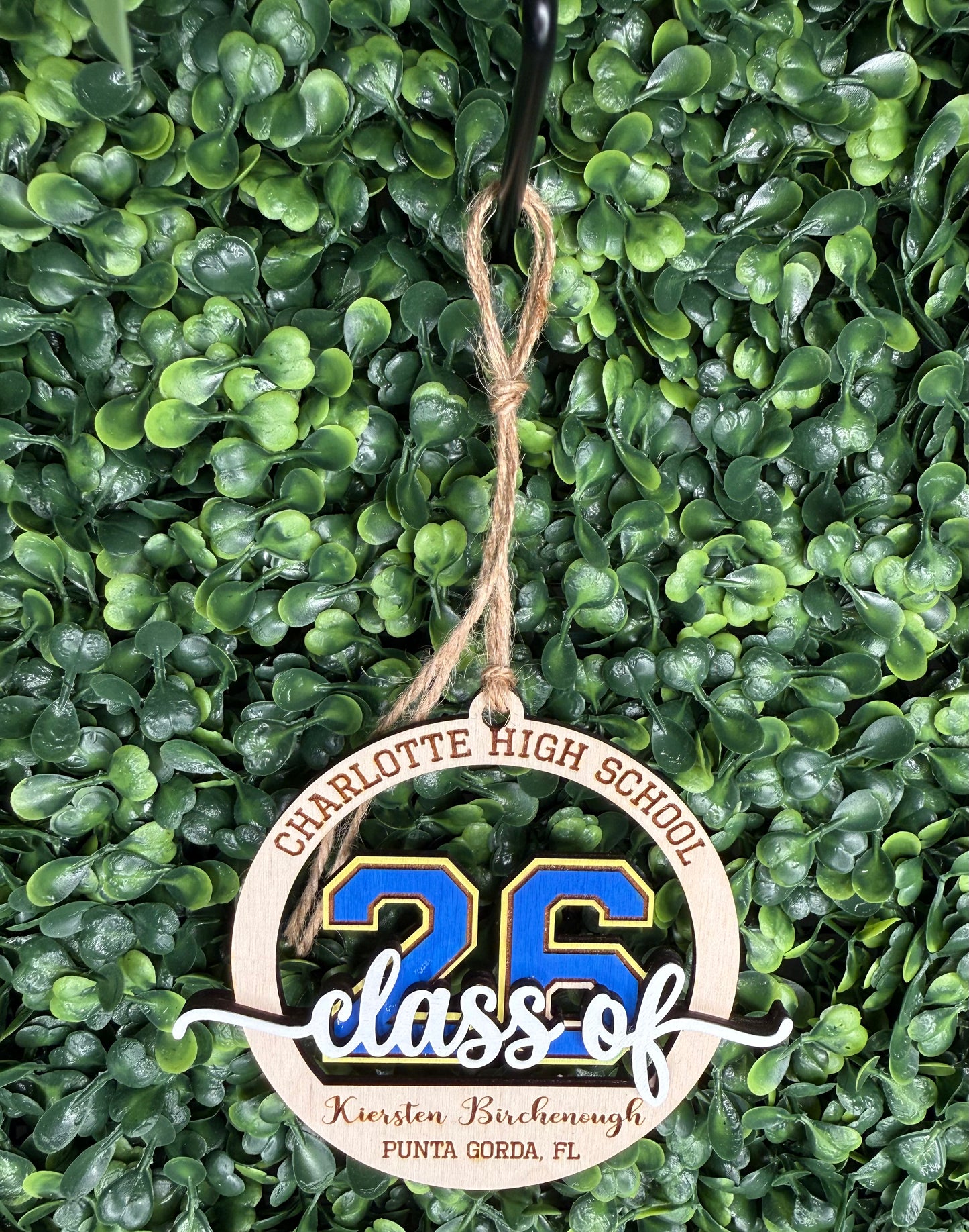 Personalized Graduation Keepsake Ornament | Custom Class of 2026 Senior Gift | Laser Engraved Wooden Ornament