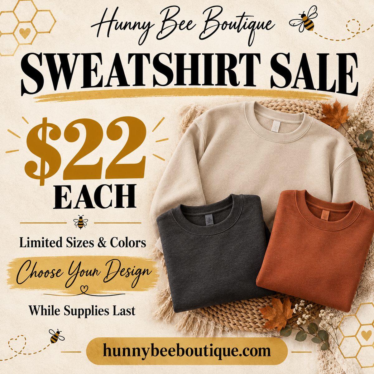 Sweatshirt Sale – Limited Sizes & Colors