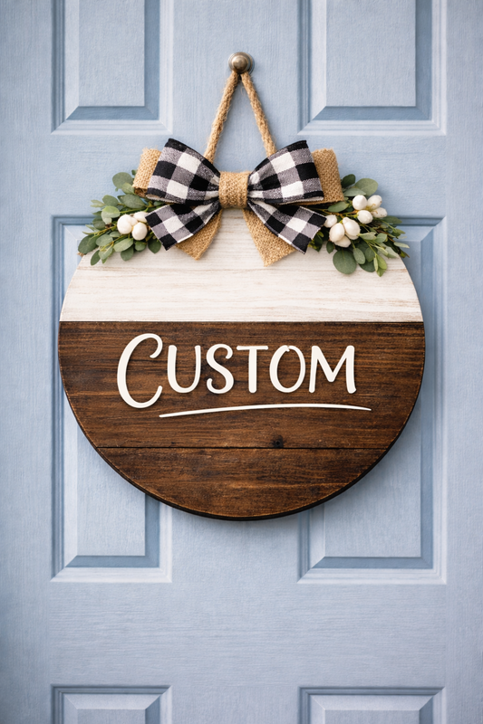 Custom Door Sign | Personalized Home Decor | Hunny Bee Boutique