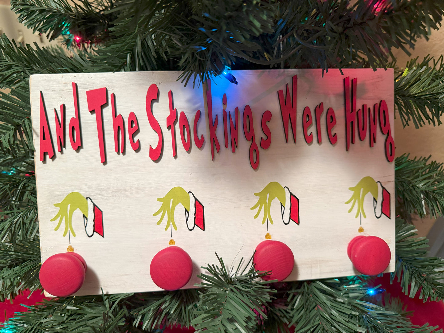 And The Stockings Were Hung | Christmas Stocking Holder | Family Stocking Holder || Read Description Please