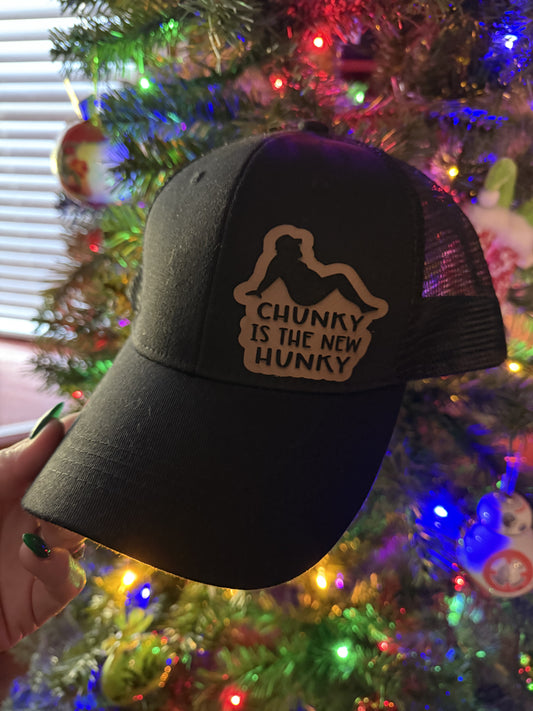 Chunky is the New Hunky | Dad Hats | Custom Patch Hat | Funny Hats