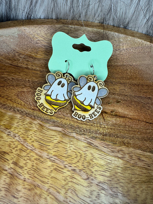 Halloween Earrings | Pumpkin Earrings | Bat Earrings | Ghost Boo-Bees Earrings | LAser Cut Engraved Earrings