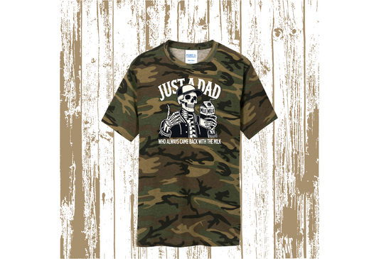 Just A Dad Who Always Came Back With The Milk | Funny Tees | DTF Design