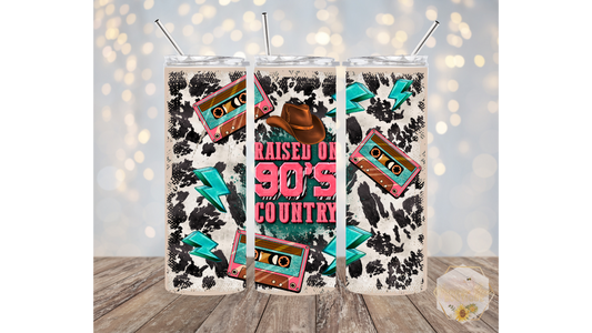 Country Music Tumblers | Wasted On You | Raised on 90's Country Music | Rodeo Babe | 20oz Tumblers