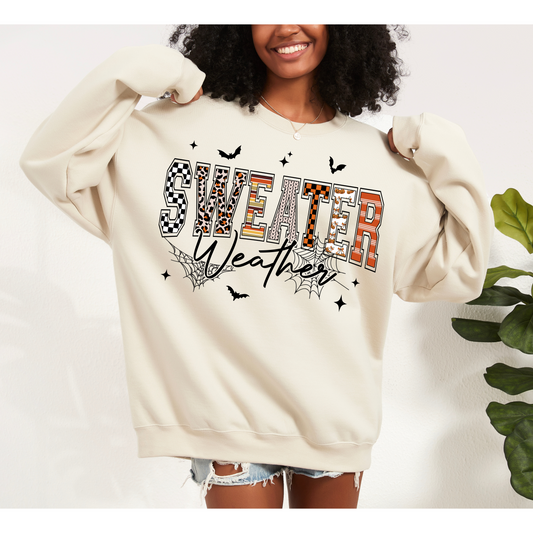 Sweater Weather Sweatshirt | Fall Sweatshirt| Halloween Sweatshirt | DTF Designs
