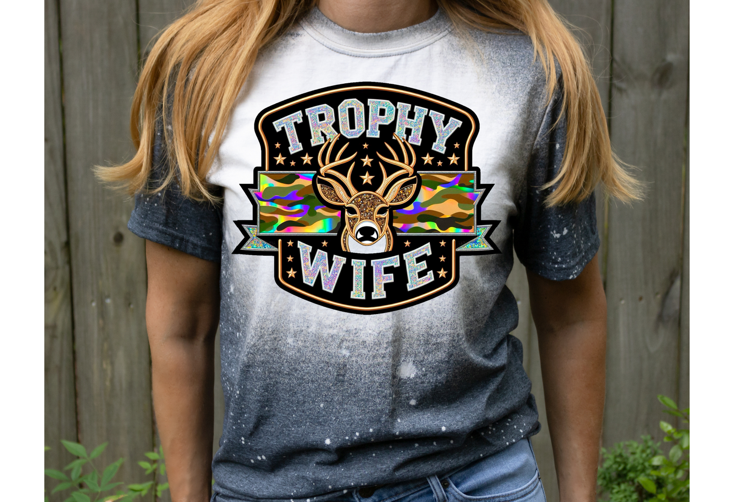Trophy Wife Tee | Hunting Season Tees | Hunter's Wife Funny Tee | Sublimation Designs