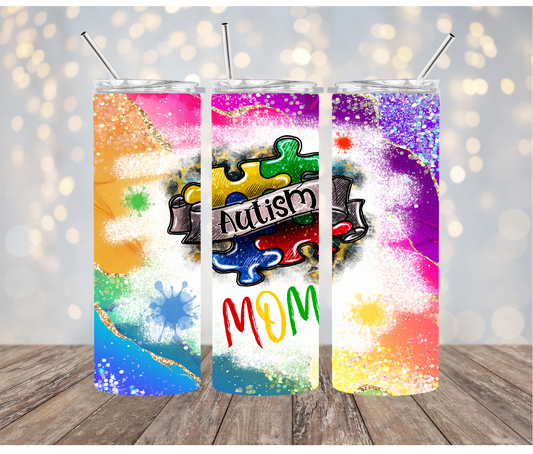 Autism Awareness Tumblers | Autism Mom | Autism Dad | Be Kind | 20oz Tumblers