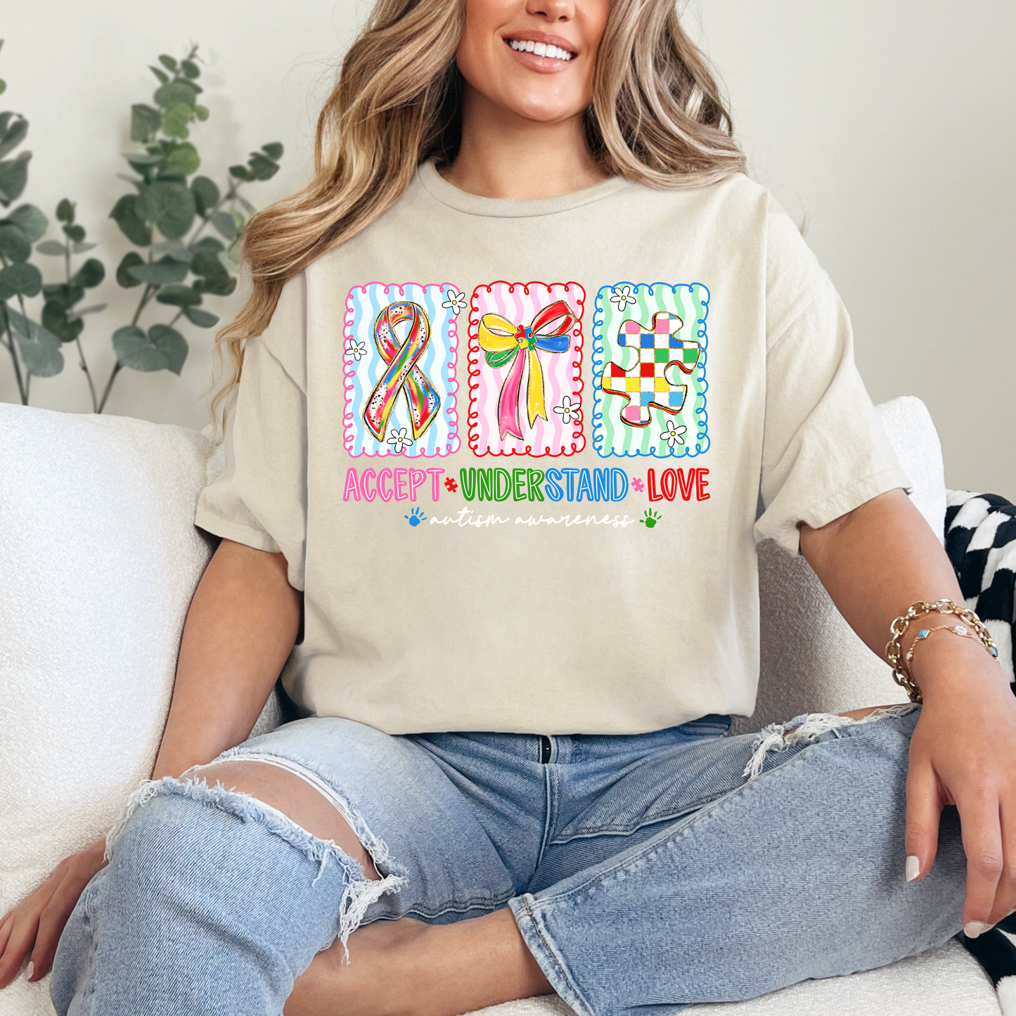 Autism Awareness Shirt | In April We Wear Blue | Accept Understand Love | Puzzle Piece Tee