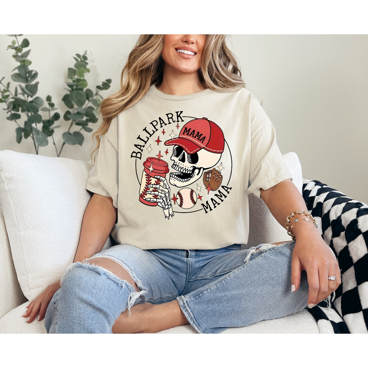 Baseball Mama Graphic Tee | Ballpark Mama Shirt | Baseball Mom Game Day Tee