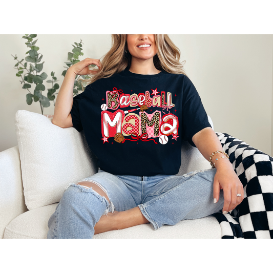 Baseball Mama Graphic Tee | Ballpark Mama Shirt | Baseball Mom Game Day Tee
