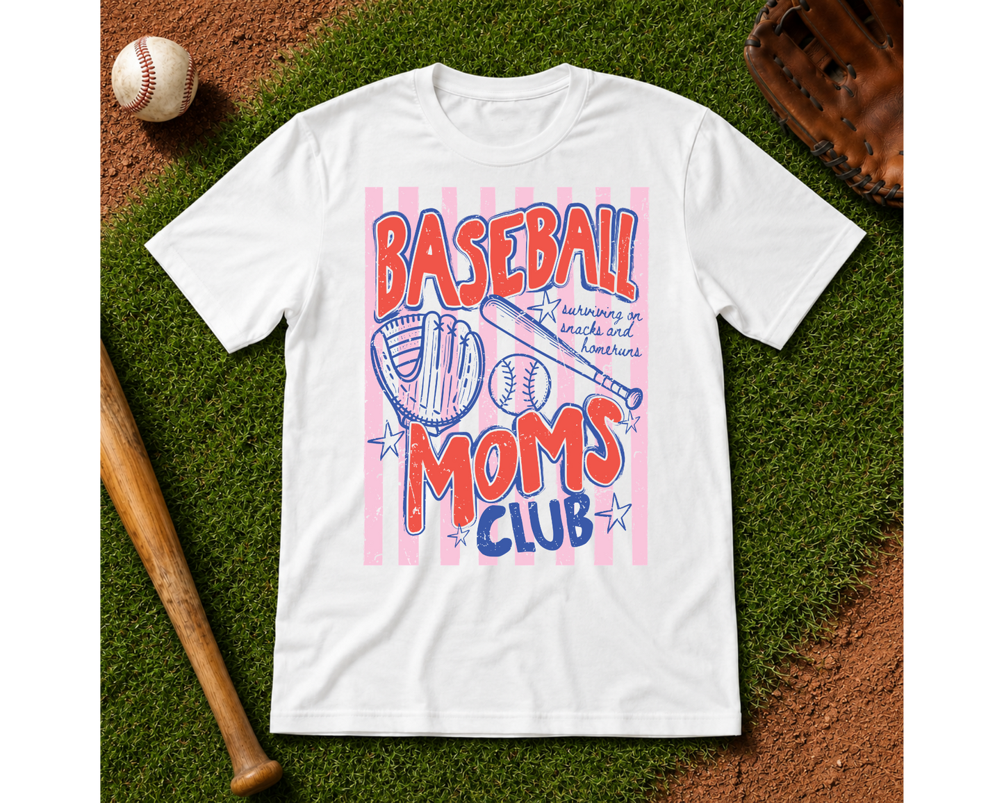 Baseball Mom Graphic T-Shirt | Baseball Mama Ballpark Tee